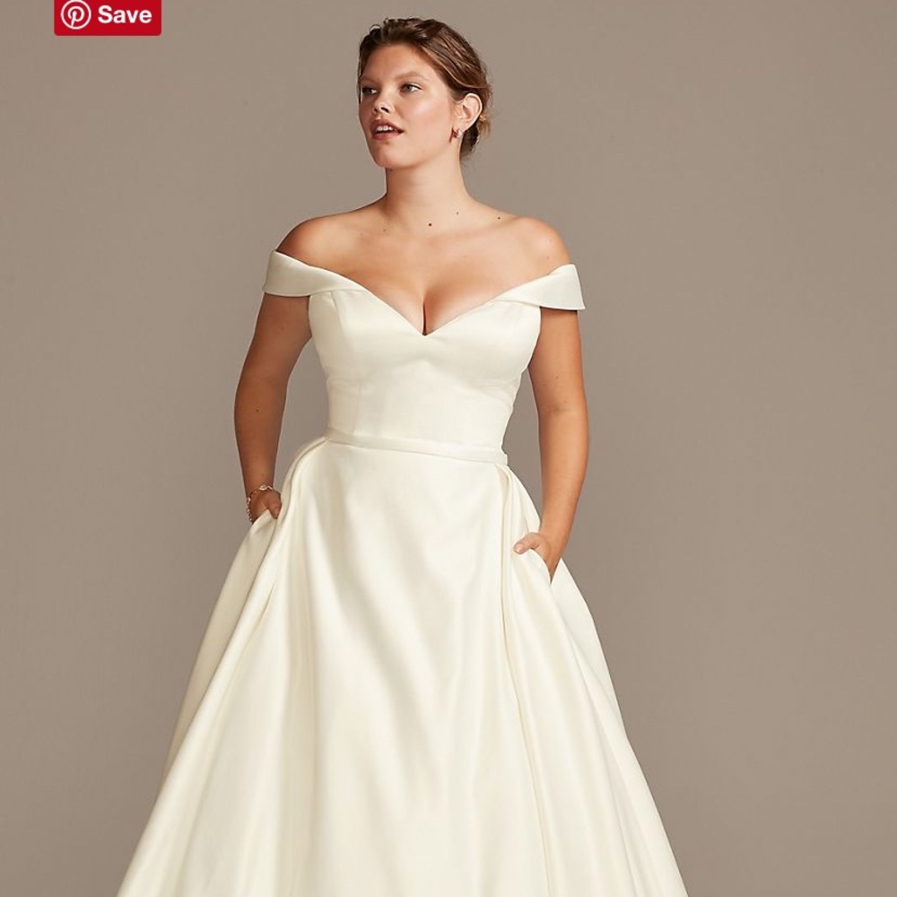 David’s Bridal Satin Ballgown Wedding Dress
